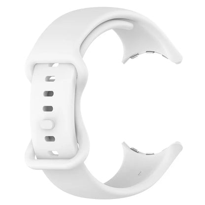 For Google Pixel Watch 3 45mm Replacement Strap 8 Shape Silicone Watch Band with Color Buckle, Size L