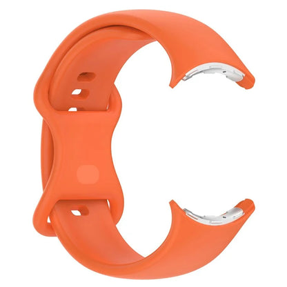 For Google Pixel Watch 3 45mm Replacement Strap 8 Shape Silicone Watch Band with Color Buckle, Size L