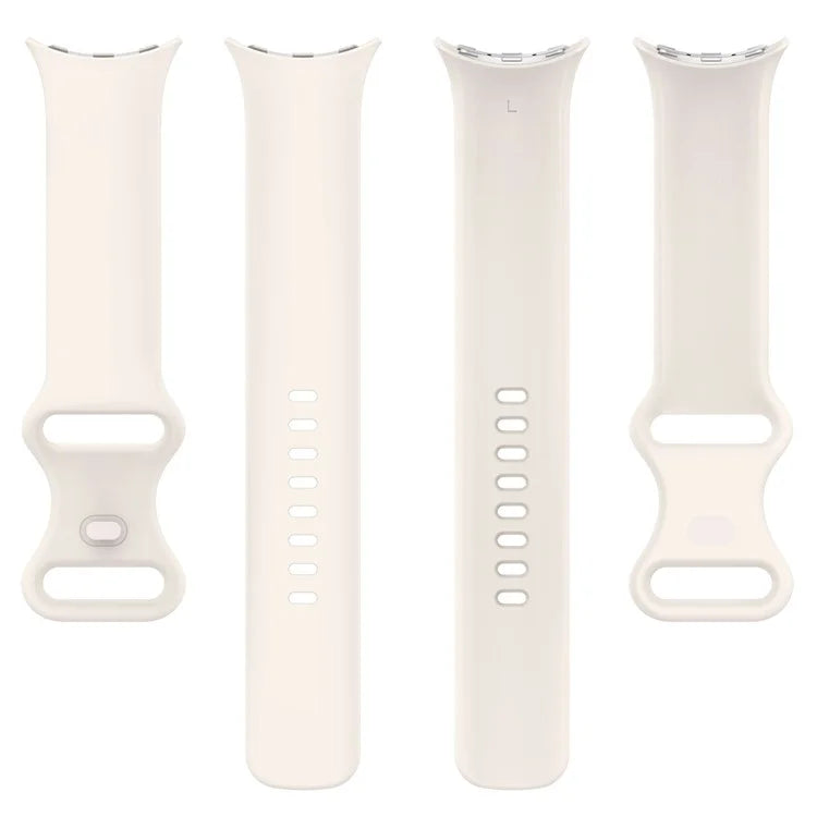 For Google Pixel Watch 3 45mm Replacement Strap 8 Shape Silicone Watch Band with Color Buckle, Size L