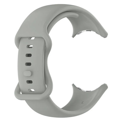 For Google Pixel Watch 3 45mm Replacement Strap 8 Shape Silicone Watch Band with Color Buckle, Size L