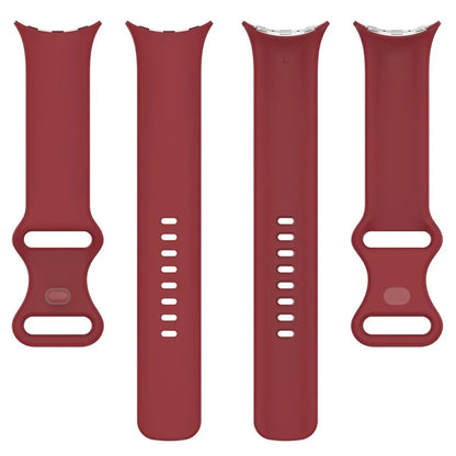 For Google Pixel Watch 3 45mm Replacement Strap 8 Shape Silicone Watch Band with Color Buckle, Size L