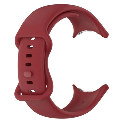 For Google Pixel Watch 3 45mm Replacement Strap 8 Shape Silicone Watch Band with Color Buckle, Size L