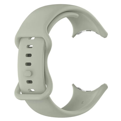 For Google Pixel Watch 3 45mm Replacement Strap 8 Shape Silicone Watch Band with Color Buckle, Size L
