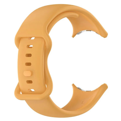 For Google Pixel Watch 3 45mm Replacement Strap 8 Shape Silicone Watch Band with Color Buckle, Size L