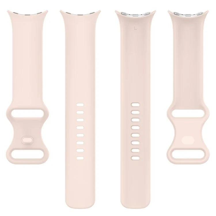 For Google Pixel Watch 3 45mm Replacement Strap 8 Shape Silicone Watch Band with Color Buckle, Size L