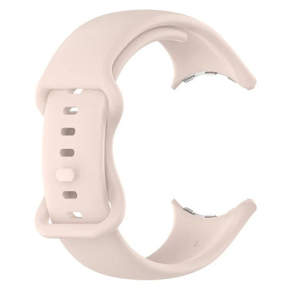 For Google Pixel Watch 3 45mm Replacement Strap 8 Shape Silicone Watch Band with Color Buckle, Size L