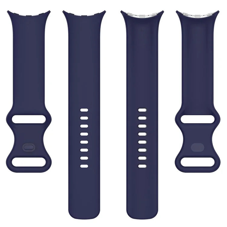 For Google Pixel Watch 3 45mm Replacement Strap 8 Shape Silicone Watch Band with Color Buckle, Size L