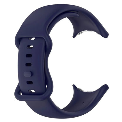 For Google Pixel Watch 3 45mm Replacement Strap 8 Shape Silicone Watch Band with Color Buckle, Size L