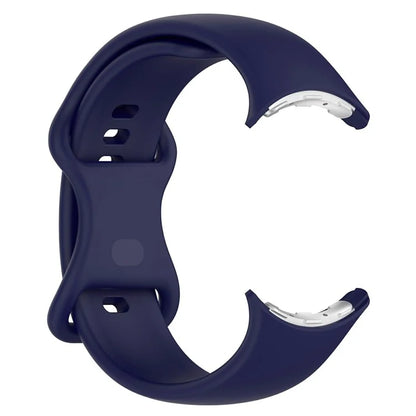 For Google Pixel Watch 3 45mm Replacement Strap 8 Shape Silicone Watch Band with Color Buckle, Size L