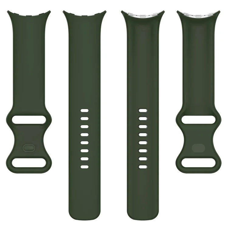 For Google Pixel Watch 3 45mm Replacement Strap 8 Shape Silicone Watch Band with Color Buckle, Size L