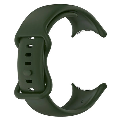For Google Pixel Watch 3 45mm Replacement Strap 8 Shape Silicone Watch Band with Color Buckle, Size L