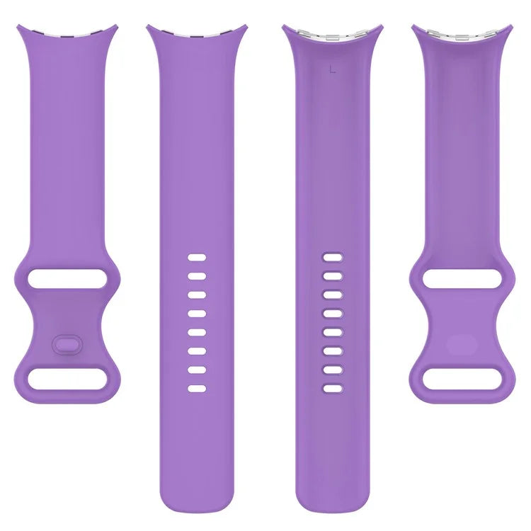 For Google Pixel Watch 3 45mm Replacement Strap 8 Shape Silicone Watch Band with Color Buckle, Size L