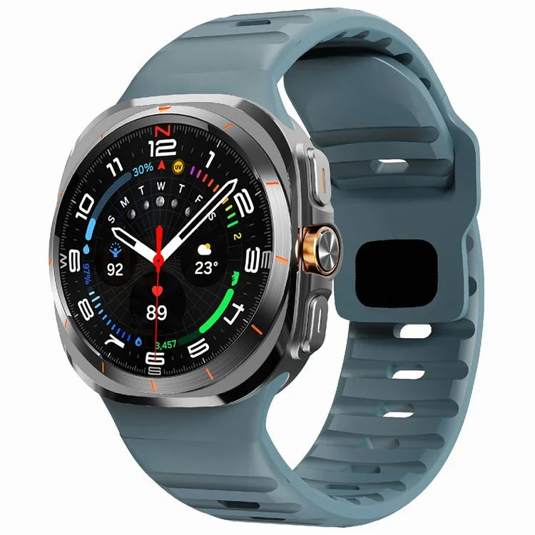 For Samsung Galaxy Watch Ultra 47mm Silicone Watch Band Breathable Sport  Watch Strap