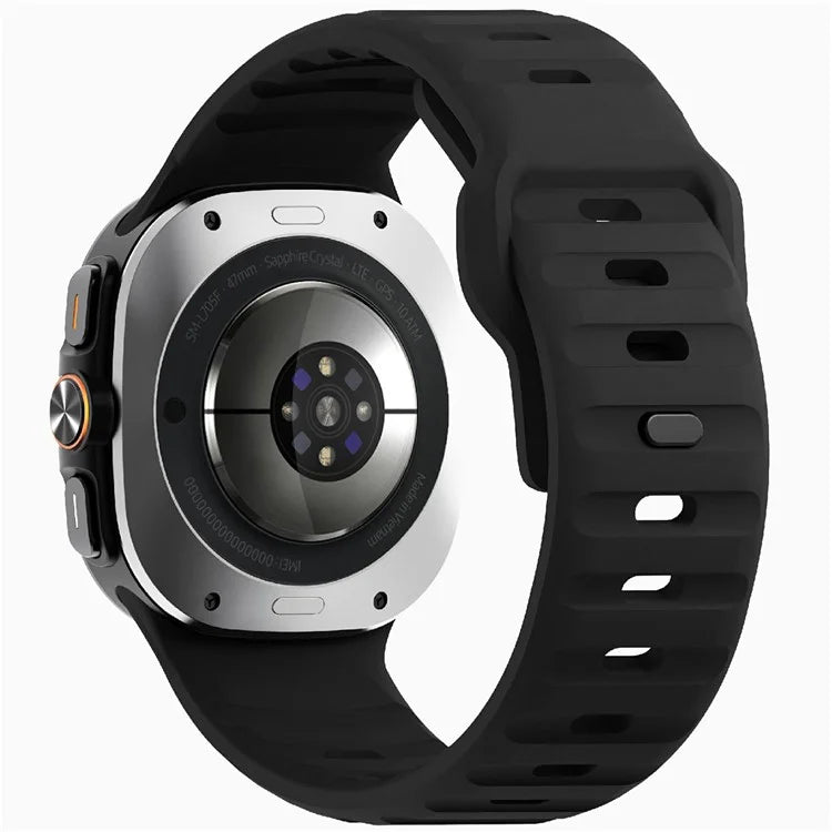 For Samsung Galaxy Watch Ultra 47mm Silicone Watch Band Breathable Sport  Watch Strap