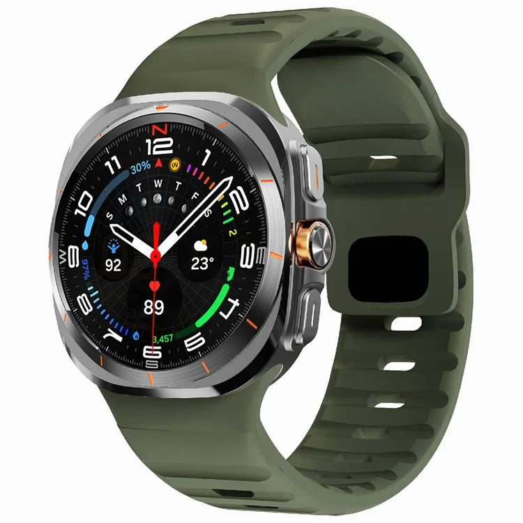 For Samsung Galaxy Watch Ultra 47mm Silicone Watch Band Breathable Sport  Watch Strap