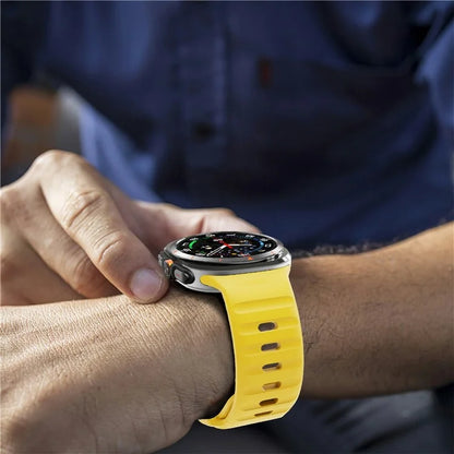 For Samsung Galaxy Watch Ultra 47mm Silicone Watch Band Breathable Sport  Watch Strap