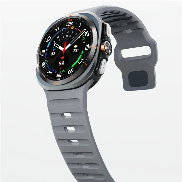 For Samsung Galaxy Watch Ultra 47mm Silicone Watch Band Breathable Sport  Watch Strap