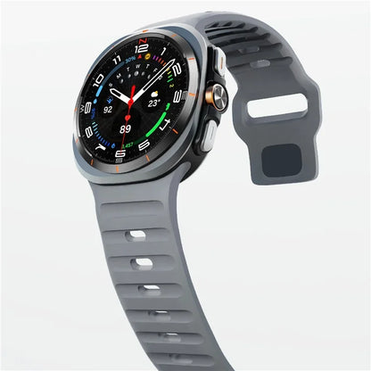 For Samsung Galaxy Watch Ultra 47mm Silicone Watch Band Breathable Sport  Watch Strap