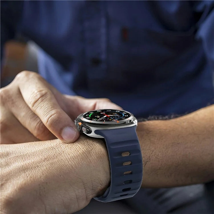 For Samsung Galaxy Watch Ultra 47mm Silicone Watch Band Breathable Sport  Watch Strap
