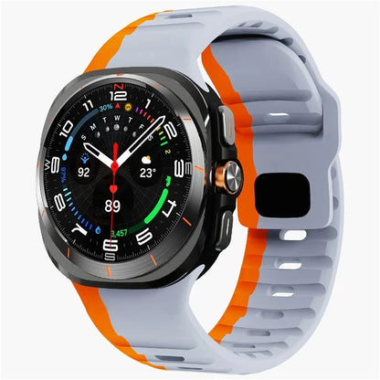 For Samsung Galaxy Watch Ultra 47mm Silicone Watch Band Breathable Sport  Watch Strap
