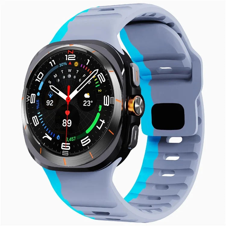 For Samsung Galaxy Watch Ultra 47mm Silicone Watch Band Breathable Sport  Watch Strap