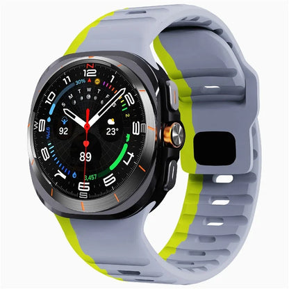 For Samsung Galaxy Watch Ultra 47mm Silicone Watch Band Breathable Sport  Watch Strap