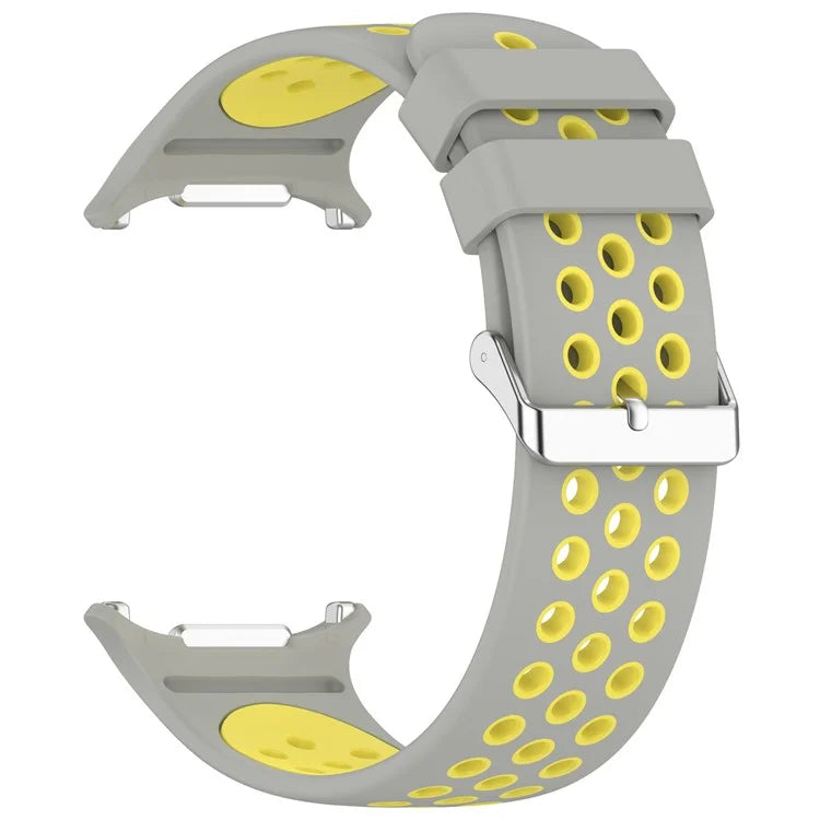 For Samsung Galaxy Watch Ultra 47mm Silicone Sport Strap Breathable Dual Color Watch Strap