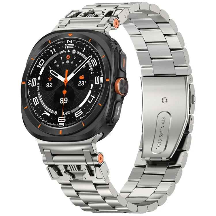 For Samsung Galaxy Watch Ultra 47mm Watch Band Stainless Steel Replacement Strap