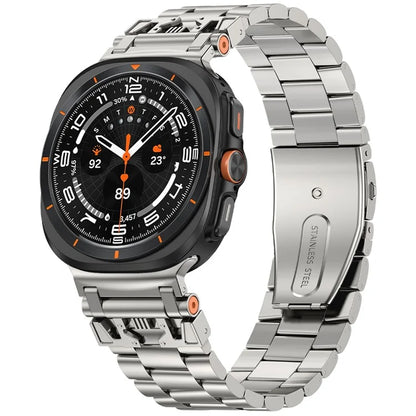 For Samsung Galaxy Watch Ultra 47mm Watch Band Stainless Steel Replacement Strap
