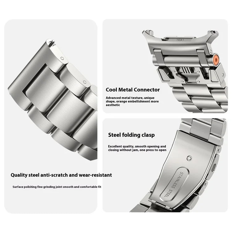 For Samsung Galaxy Watch Ultra 47mm Watch Band Stainless Steel Replacement Strap