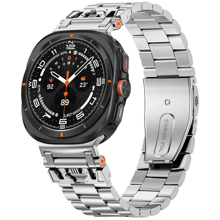 For Samsung Galaxy Watch Ultra 47mm Watch Band Stainless Steel Replacement Strap