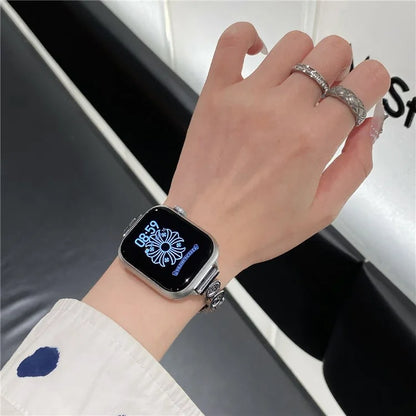 For Xiaomi Mi Band 9  /  9 NFC  /  Smart Band 8  /  8 NFC Denim Watch Band Metal Button Replacement Strap
