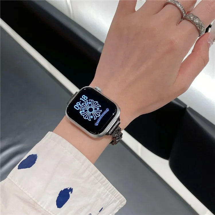 For Xiaomi Mi Band 9  /  9 NFC  /  Smart Band 8  /  8 NFC Denim Watch Band Metal Button Replacement Strap