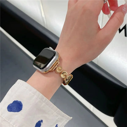 For Xiaomi Mi Band 9  /  9 NFC  /  Smart Band 8  /  8 NFC Denim Watch Band Metal Button Replacement Strap
