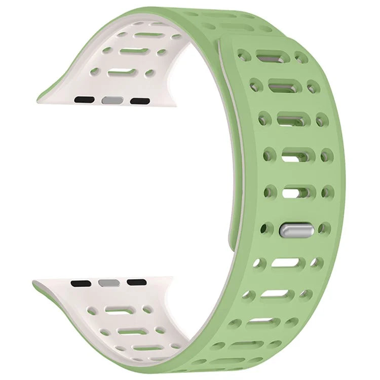 For Apple Watch 10 42mm / 9 8 7 41mm / SE (2023) SE (2022) SE 6 5 4 40mm / 3 2 1 38mm Magnetic Silicone Sport Band