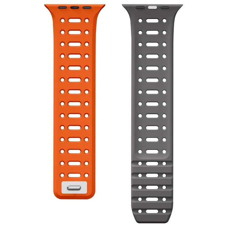 For Apple Watch 10 42mm / 9 8 7 41mm / SE (2023) SE (2022) SE 6 5 4 40mm / 3 2 1 38mm Magnetic Silicone Sport Band