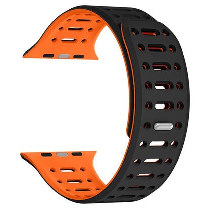 For Apple Watch 10 42mm / 9 8 7 41mm / SE (2023) SE (2022) SE 6 5 4 40mm / 3 2 1 38mm Magnetic Silicone Sport Band