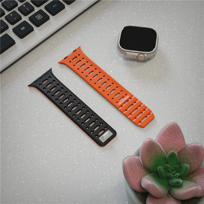 For Apple Watch 10 42mm / 9 8 7 41mm / SE (2023) SE (2022) SE 6 5 4 40mm / 3 2 1 38mm Magnetic Silicone Sport Band