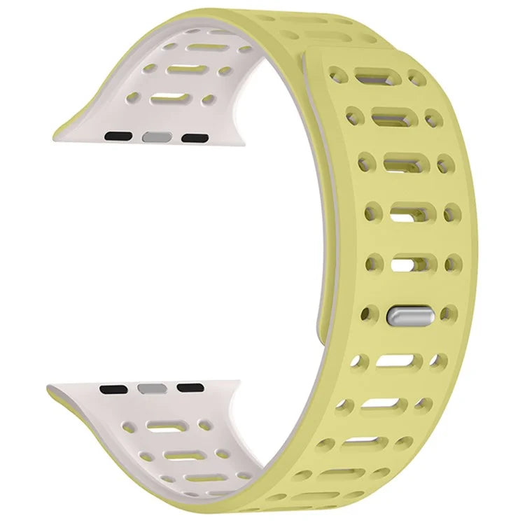For Apple Watch 10 42mm / 9 8 7 41mm / SE (2023) SE (2022) SE 6 5 4 40mm / 3 2 1 38mm Magnetic Silicone Sport Band
