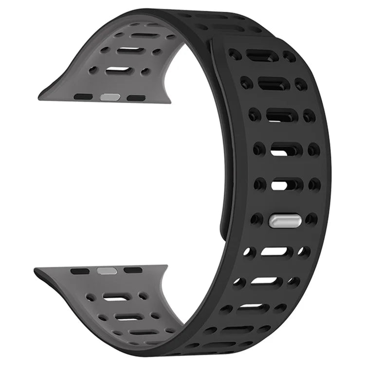 For Apple Watch 10 46mm / Ultra 2 / Ultra 49mm / 9 8 7 45mm / SE (2023) SE (2022) SE 6 5 4 44mm / 3 2 1 42mm Magnetic Silicone Sport Band