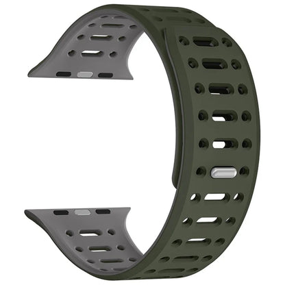 For Apple Watch 10 46mm / Ultra 2 / Ultra 49mm / 9 8 7 45mm / SE (2023) SE (2022) SE 6 5 4 44mm / 3 2 1 42mm Magnetic Silicone Sport Band