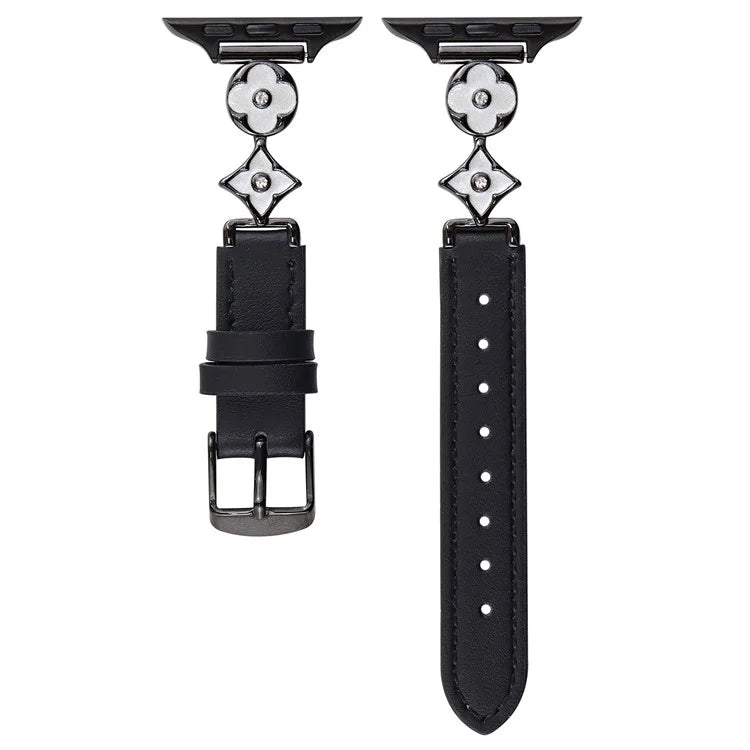 For Apple Watch 10 46mm / Ultra 2 / Ultra 49mm / 9 8 7 45mm / SE (2023) SE (2022) SE 6 5 4 44mm / 3 2 1 42mm Leather Watch Band