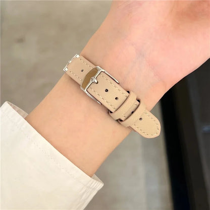 For Apple Watch 10 46mm / Ultra 2 / Ultra 49mm / 9 8 7 45mm / SE (2023) SE (2022) SE 6 5 4 44mm / 3 2 1 42mm Leather Watch Band