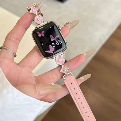 For Apple Watch 10 46mm / Ultra 2 / Ultra 49mm / 9 8 7 45mm / SE (2023) SE (2022) SE 6 5 4 44mm / 3 2 1 42mm Leather Watch Band