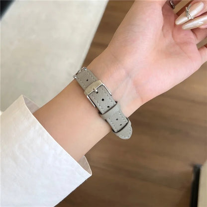 For Apple Watch 10 46mm / Ultra 2 / Ultra 49mm / 9 8 7 45mm / SE (2023) SE (2022) SE 6 5 4 44mm / 3 2 1 42mm Leather Watch Band