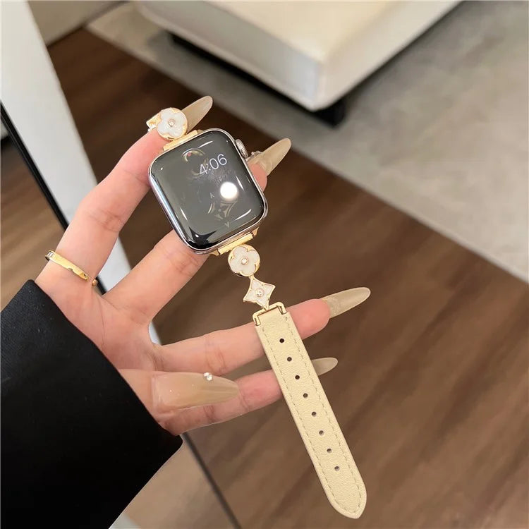 For Apple Watch 10 46mm / Ultra 2 / Ultra 49mm / 9 8 7 45mm / SE (2023) SE (2022) SE 6 5 4 44mm / 3 2 1 42mm Leather Watch Band