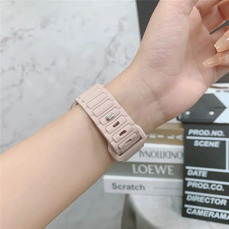 For Apple Watch 10 42mm / 9 8 7 41mm / SE (2023) SE (2022) SE 6 5 4 40mm / 3 2 1 38mm Silicone Watch Band