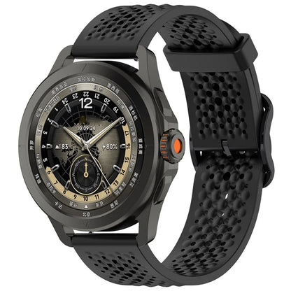 For Xiaomi Watch S4 Sport / Samsung Galaxy Watch3 45mm / Watch 42mm Silicone 22mm Multiple Holes Breathable Watch Strap