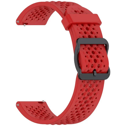 For Xiaomi Watch S4 Sport / Samsung Galaxy Watch3 45mm / Watch 42mm Silicone 22mm Multiple Holes Breathable Watch Strap
