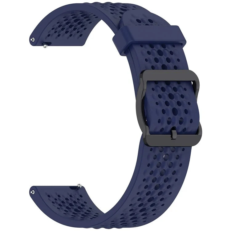 For Xiaomi Watch S4 Sport / Samsung Galaxy Watch3 45mm / Watch 42mm Silicone 22mm Multiple Holes Breathable Watch Strap